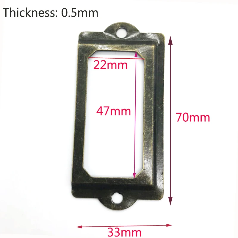 Antique Brass Metal Label Pull Frame Handle File Name Card Holder For Furniture Cabinet Drawer Box Case Bin 12Pcs per set Antique Brass Metal Label Pull Frame Handle File Name Card Holder For Furniture Cabinet Drawer Box Case Bin 12Pcs per set