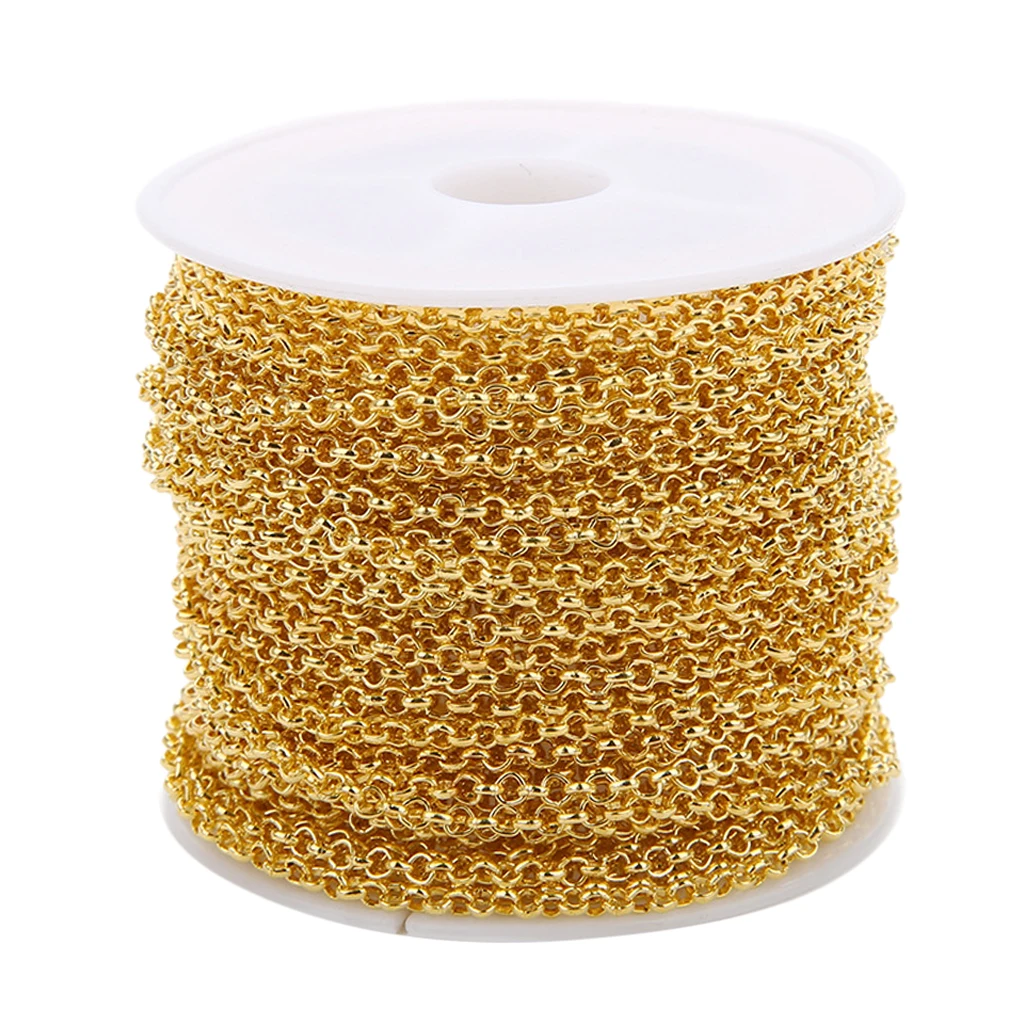 10 Yards Multipurpose O Shape Jewelry Making Chain Findings Accessories Necklace Bracelet Extender Chain for DIY Craft 2mm