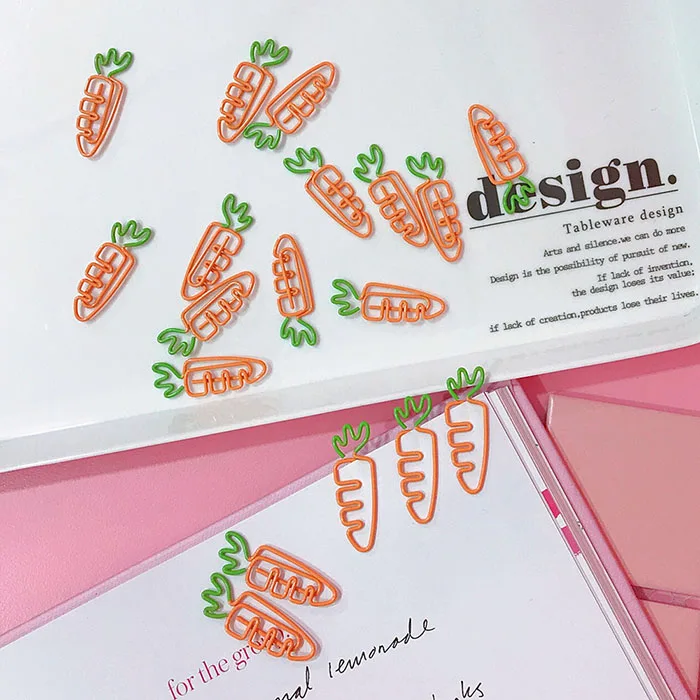 4 шт./lotCute Творческий моделирование моркови закладки Kawaii Книга маркеры бумага клип для детей подарок корейский Канцтовары товары для учебы