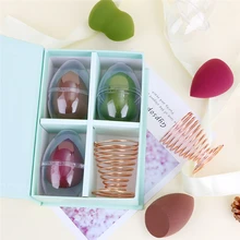 3 шт.+ металлическая оправа, набор для красоты и яиц, гладкая пудра, пышные косметические губки различной формы, женский макияж, увлажняющий прозрачный