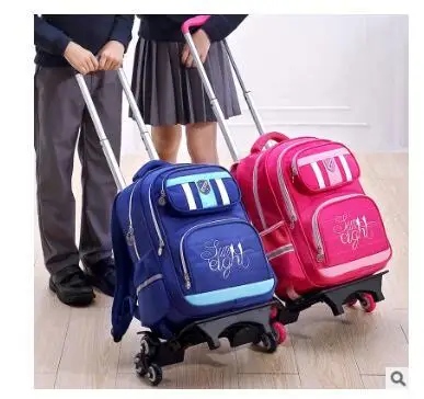 

School Rolling Backpack Bags For Kids Kid's School Wheeled Backpack Children Travel Trolley Bag Rolling School Bags For Boys