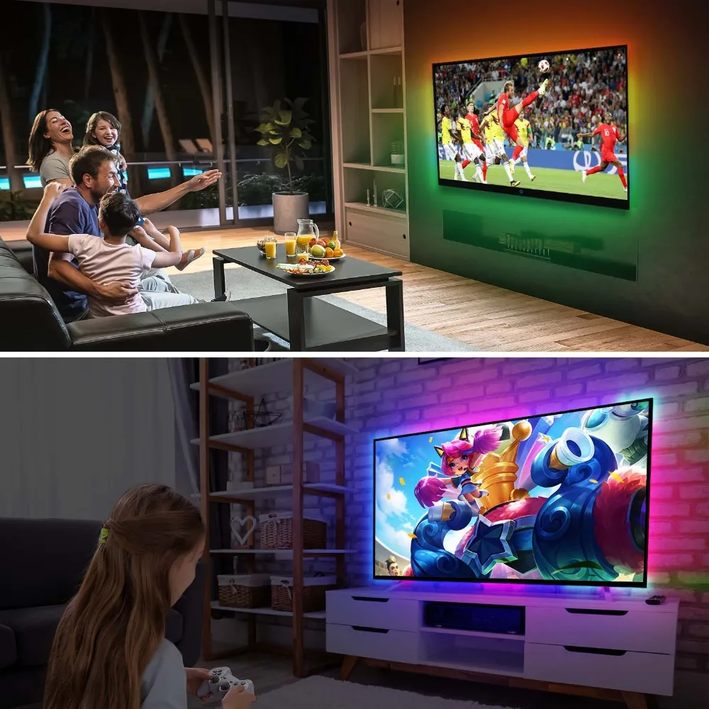 Ambilight Kit 5 в WS2812B USB светодиодный Srtip 5050 RGB 1 м 2 3 4 Dream Color для HDTV настольного ПК экран