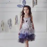 Girls Designer Dress Sequin Swan Tutu Outfits Suits Baby Girl Swan Sling and Gradient Color Swallowtail Fluffy Half Skirt Sets