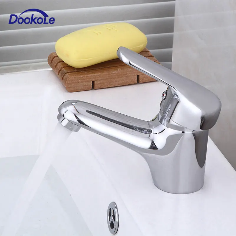 الحمام البسيطة حوض صنبور واحدة هول الخيالة الغرور سفينة غرقت صنبور حوض خلاط النحاس كروم تشطيب