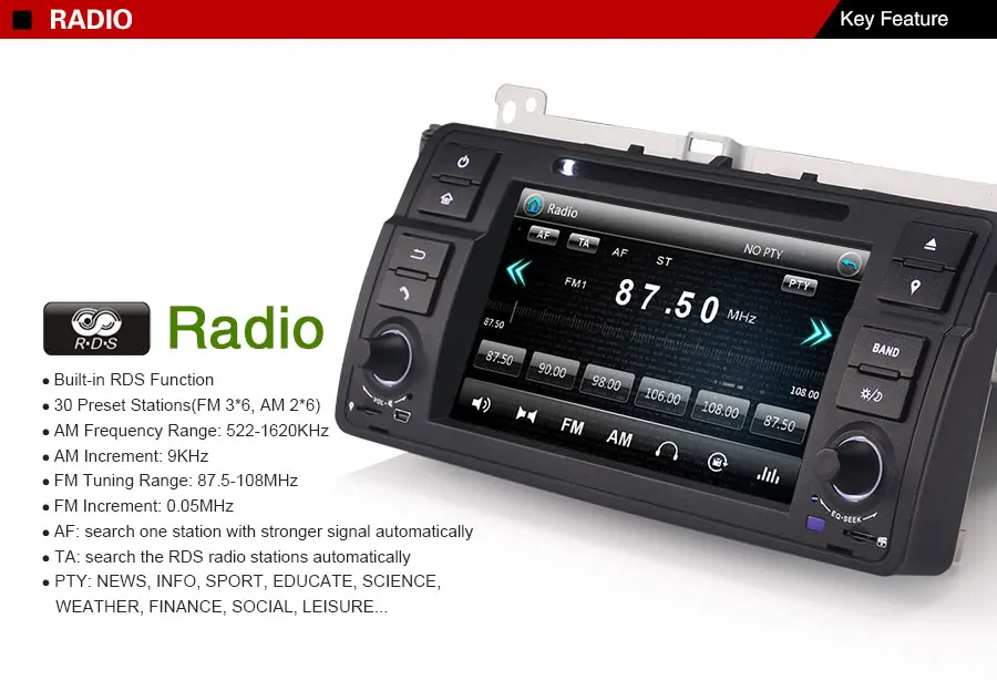 Flash Deal Erisin ES7162B 7" Win8 UI Car DVD Player GPS 3G DAB+ for BMW E46 M3 12