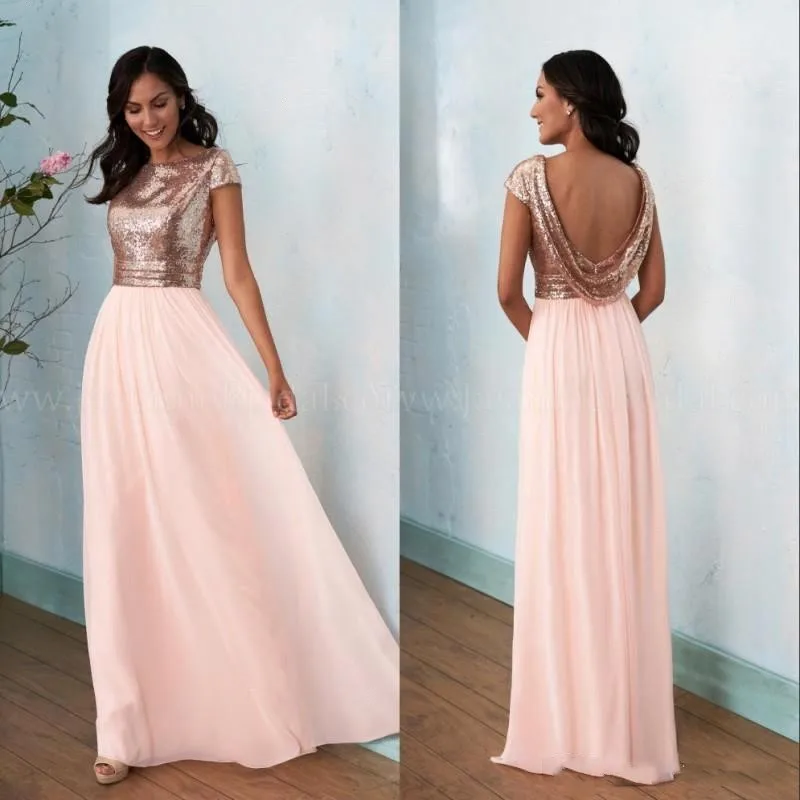 Robe demoiselle d'honneur трапециевидные персиково розовые платья подружек невесты