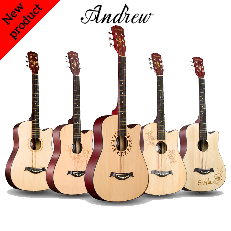

Andrew 38 inches acoustic guitar classical design basswood sapele guitar