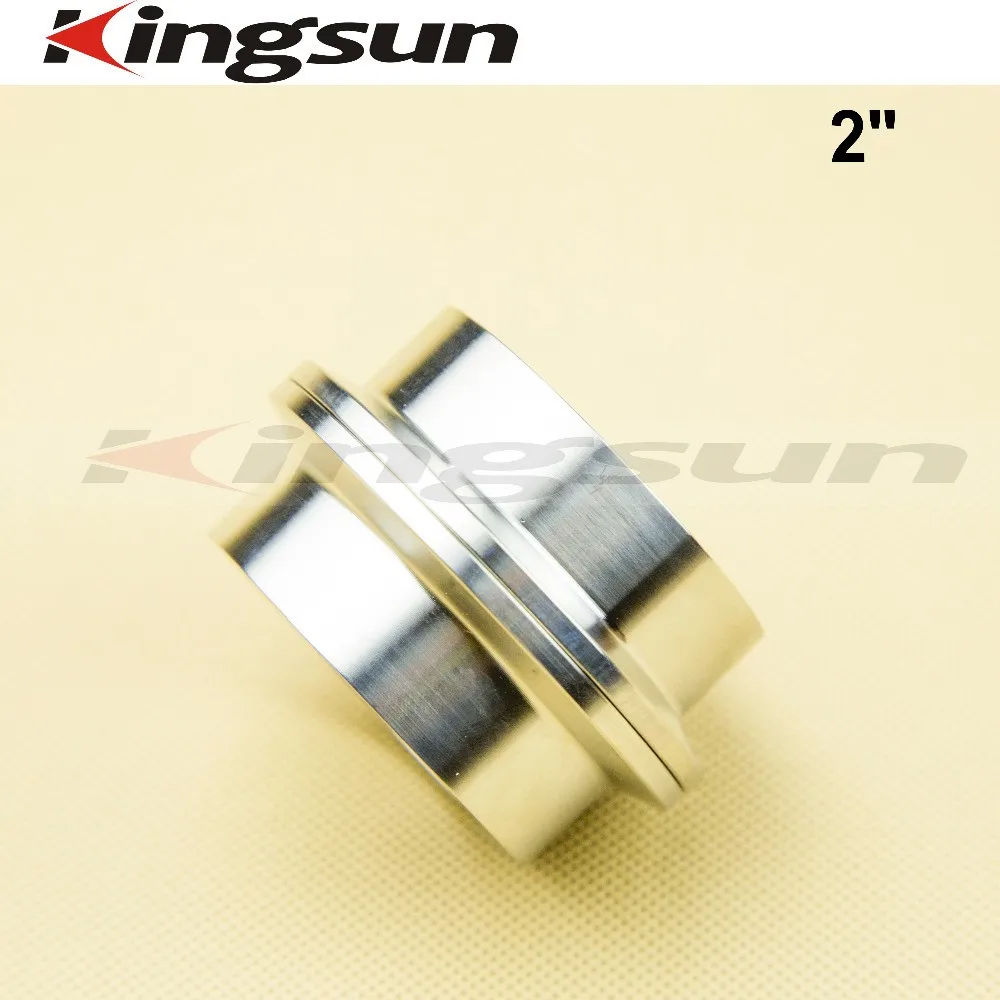 Kingsun 2 ''sus 304 из нержавеющей стали V зажим с мужской и женский комплект фланцев Профессиональный для турбо/выхлопной трубы