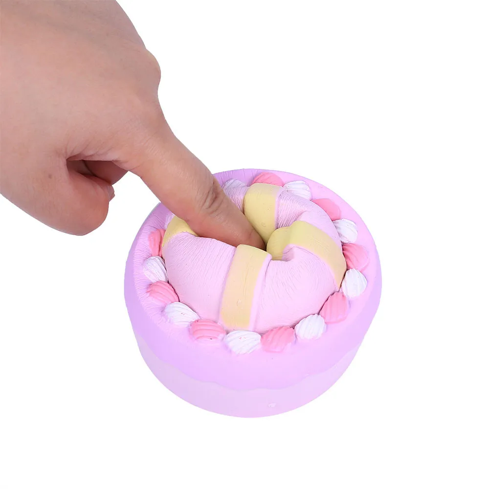 Jumbo лук торт ароматизированный супер медленно поднимающаяся Детская Игрушка снятие стресса игрушка веселые дети розовый мягкое для снятия