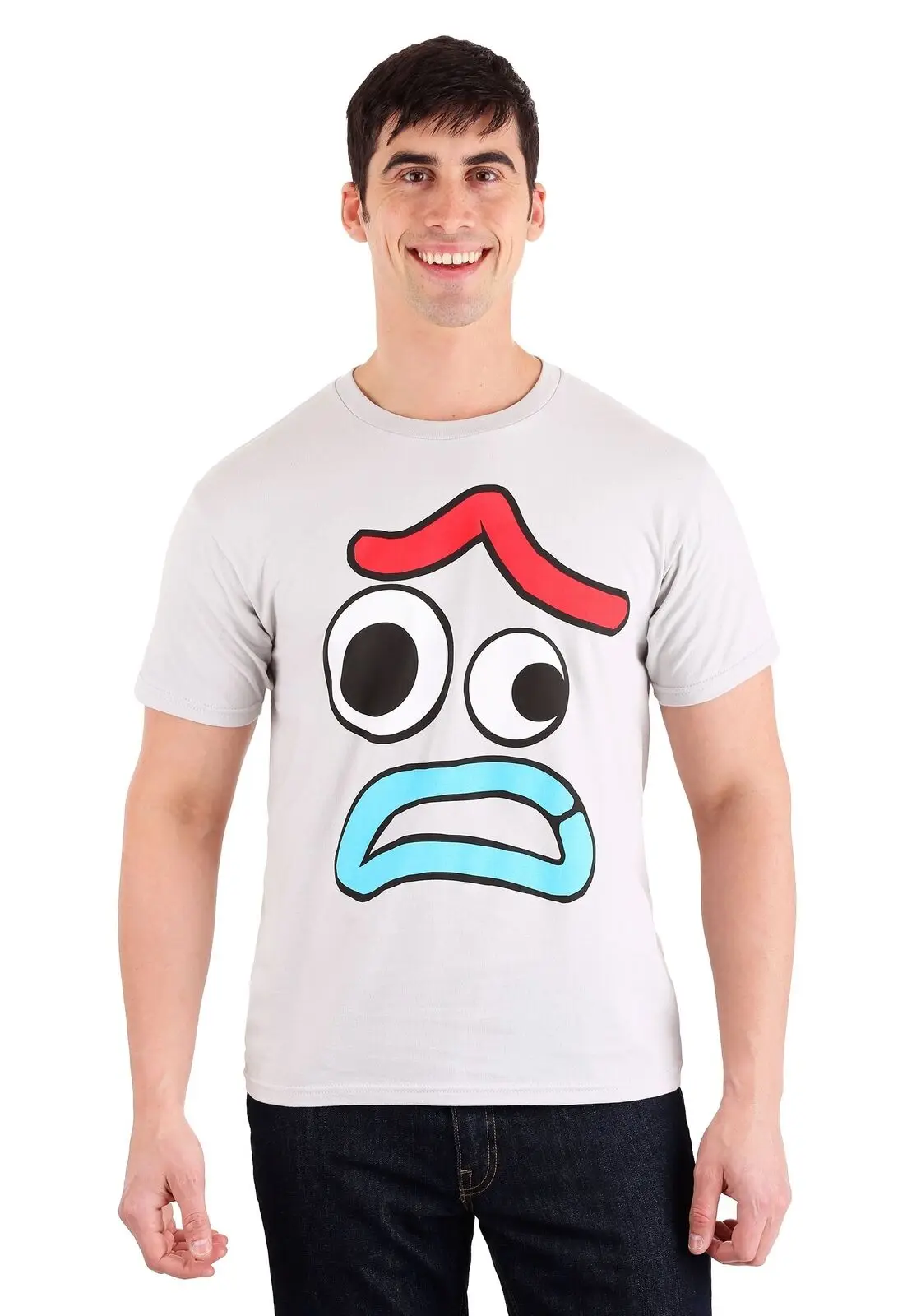 

Mens Toy Story 4 Forky Silver T-Shirt Streetwear Funny Print Clothing Hip-Tope Mans T-Shirt Tops Tees Cartoon