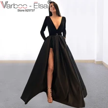 Женское бархатное платье Русалка VARBOO_ELSA Черное вечернее с