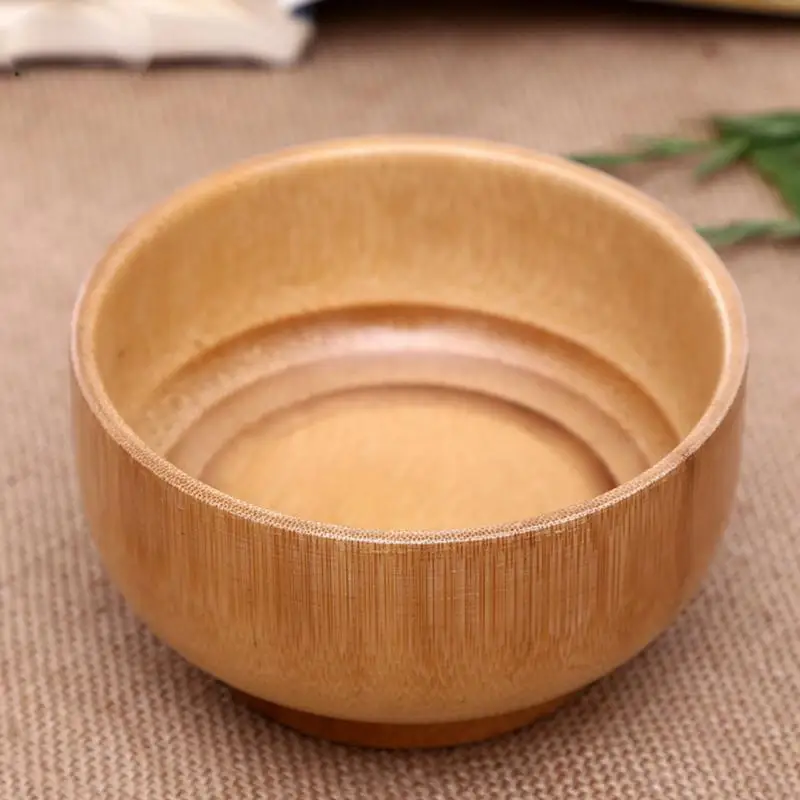 Китайская бамбуковая миска круглая экологическая специя натуральный ручная работа миска из дерева 4 дюйма