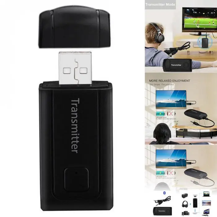 Горячая аудио Bluetooth передатчик 3,5 мм беспроводной адаптер с Bluetooth Plug and Play BUS66