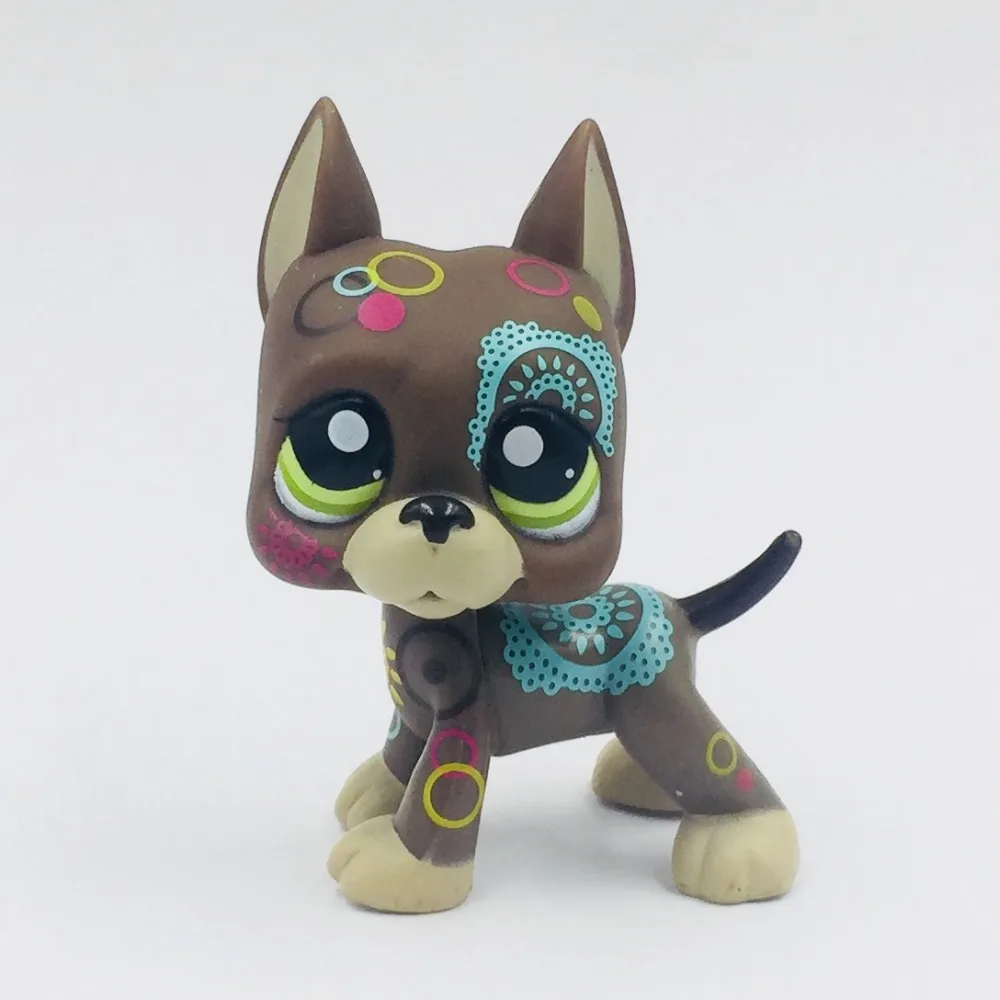 pet shop lps toys литл пет шоп игрушки лпс догов #1439 маленький темно коричневый большой