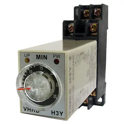 AC 220V 0 30 Minute 30m таймер питания на реле времени задержки 8 Pin H3Y 2 w розетка|power on delay|power