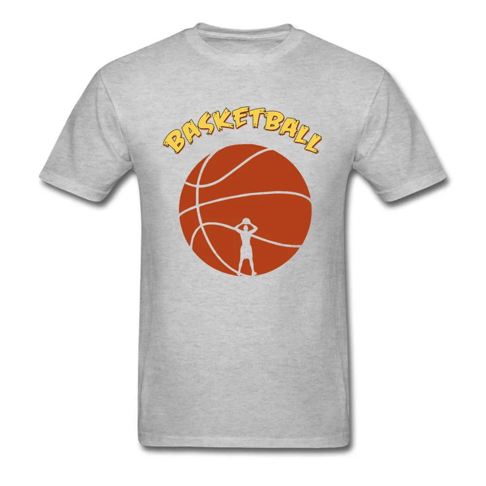 comfortablePersonalized Short Sleeve T Shirt VALENTINE DAY Hip Hop Round Collar Cotton T Shirts Men's T-Shirt Basketball  Basketball grey