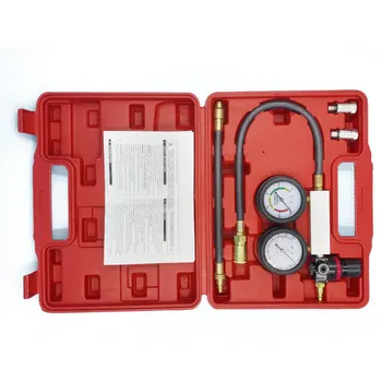 

Double Gauge System Cylinder leak tester compression leakage detection kit Set Pressure Gauge Tool for Petrol Engine 0-100PSI