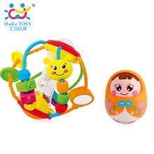 Baby Ball Rattles Toy with Cute Cartoon Animal Shape and Fun Trackball Educational Toys & Tumbler Doll Boneca Baby Rattles