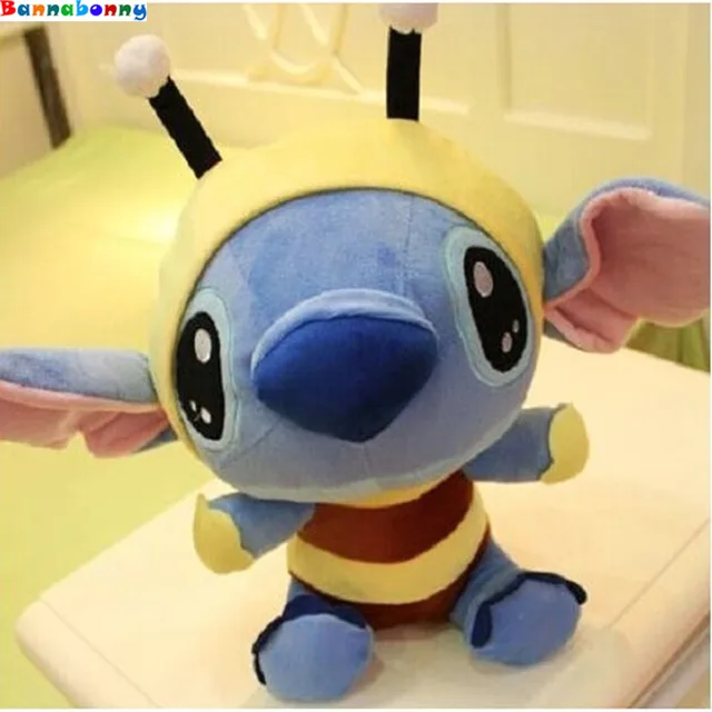 Cheap Hot 20CM Lilo and Stitch Bee Stitch cosplay TV Stuffed Soft Plush Toys Cartoon Toy For Kids 