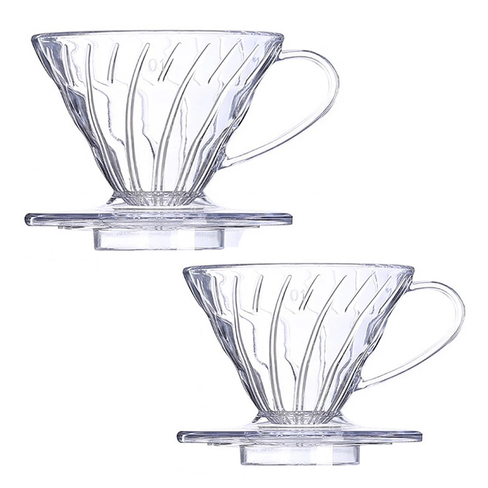 

Coffee Maker Filter Cone Dripper Cups Pour Over Serving Mug Transparent Reusable