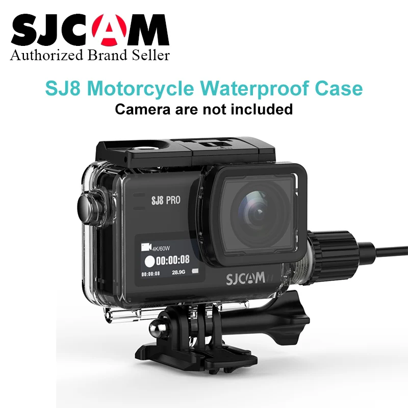 Original SJCAM SJ8 Series Motorcycle Waterproof Case with Type C Cable