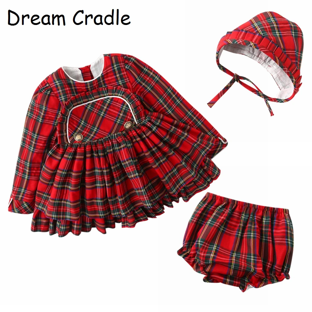 spanish tartan baby dress