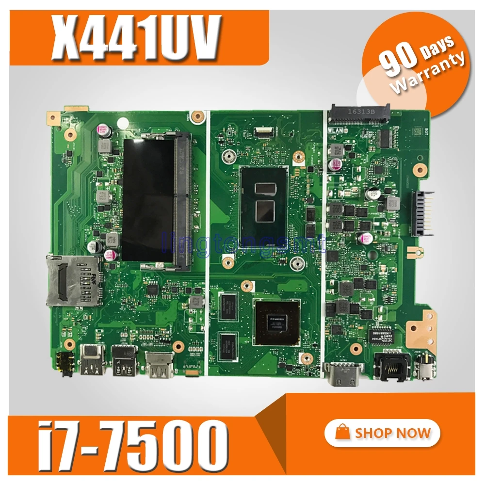 X441UV материнская плата с 4G RAM i7 7500 для For Asus X441U F441U A441U X441UR ноутбука тест 100%