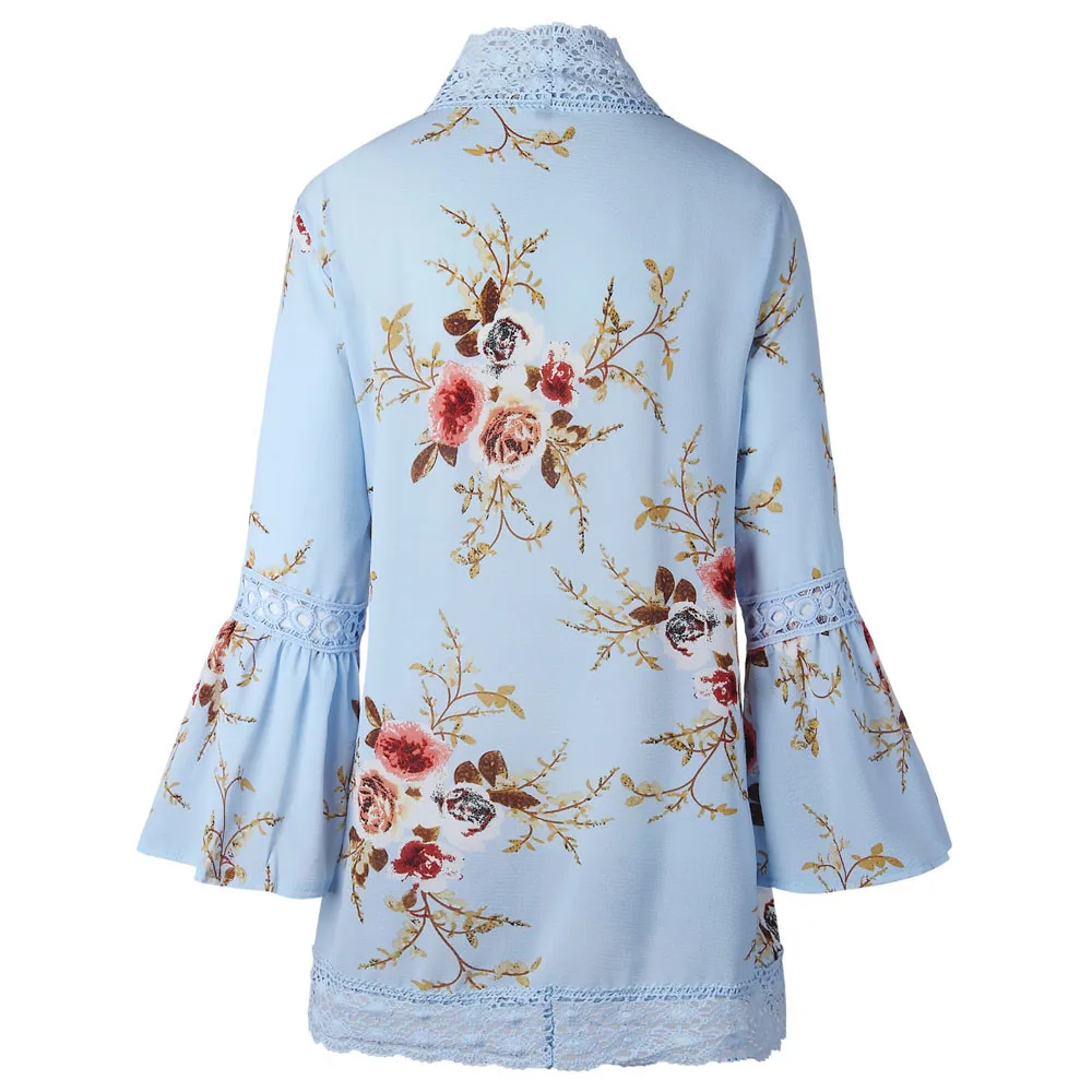 Летняя женская блузка кружевная Цветочная открытая накидка Кардиган веревка Куртка Свободная пляжная одежда женское повседневное кимоно женское пальто