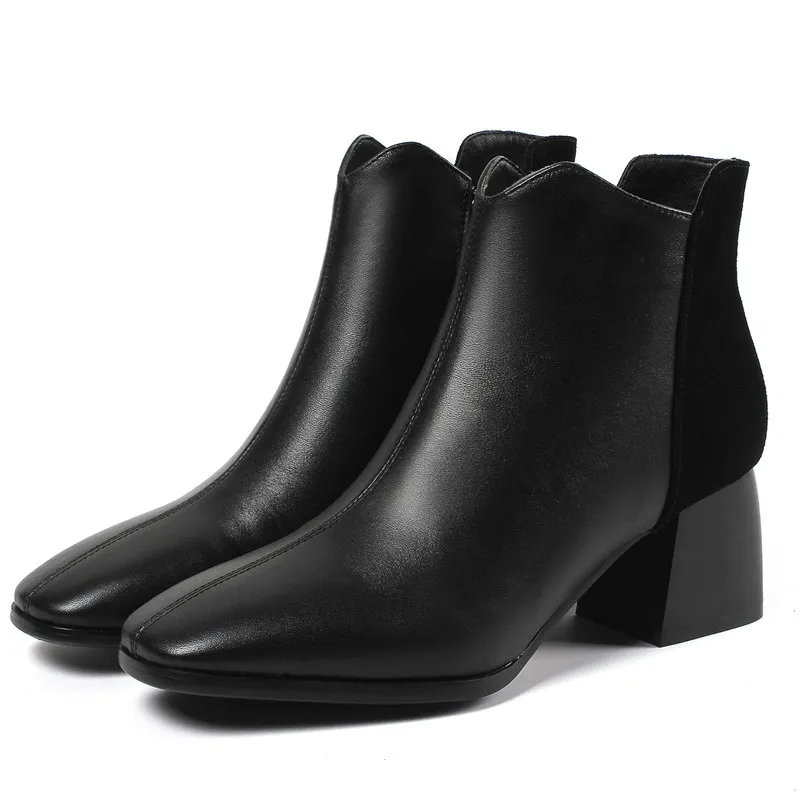Enmayer Unies Femme Talons Beige Hiver En Mariage Automne Véritable 2018 Chaussures Cy080 Hauts À De Bottines black Cuir Partie OSfrOgn