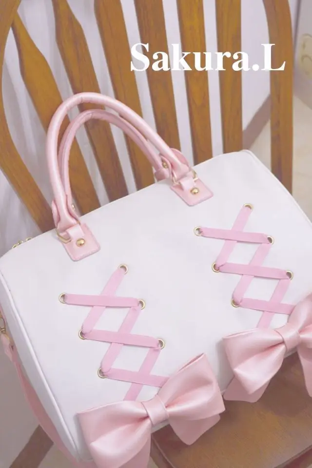 Lolita Girl's Bowknot Bunny Rabbit Plush Cute Handbag Shoulder Bag ...
