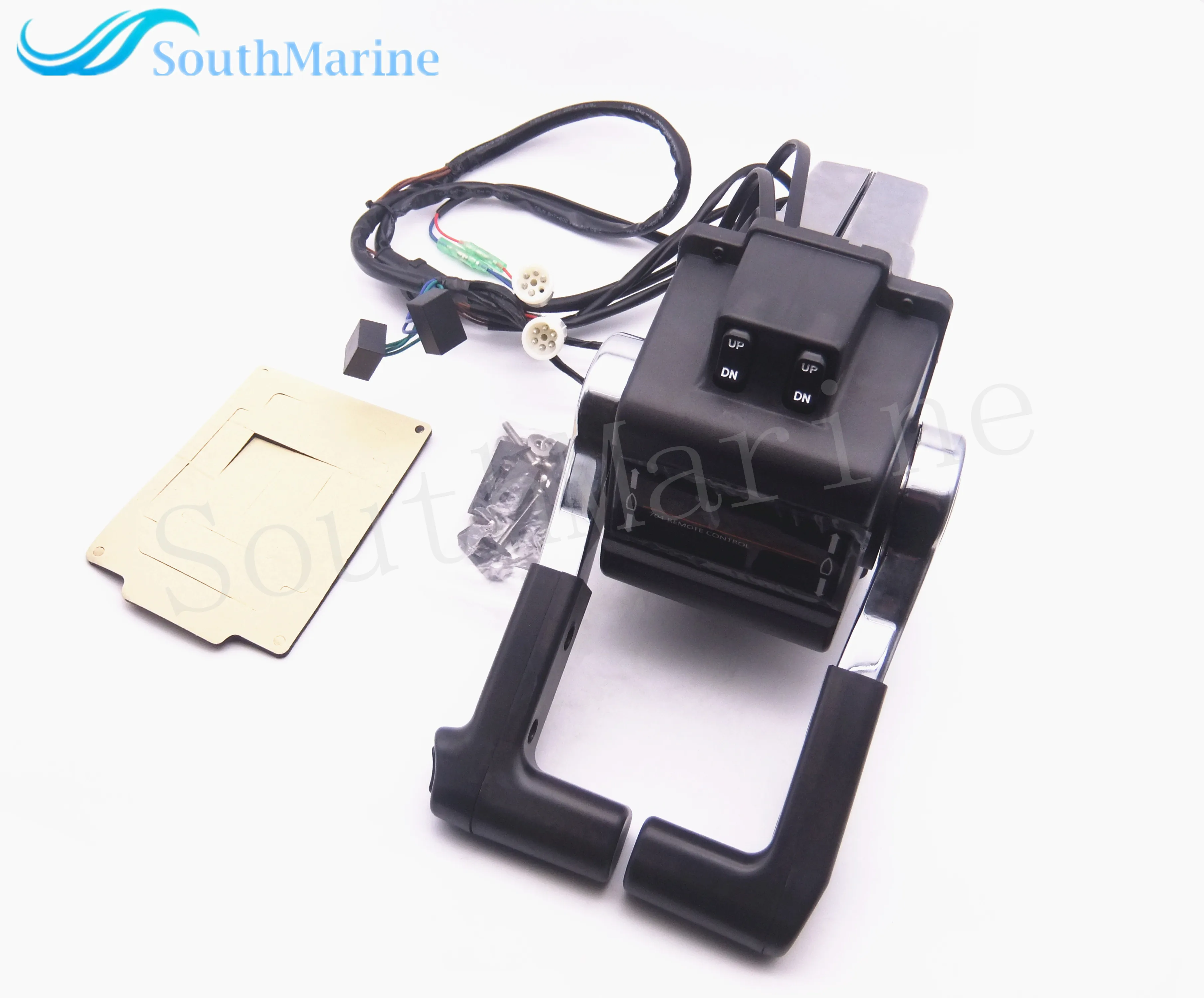 

Dual Twin Remote Control Box 704-48207-23-00 704-48207 704 for Yamaha Outboard Motors W PT/T SW, Push