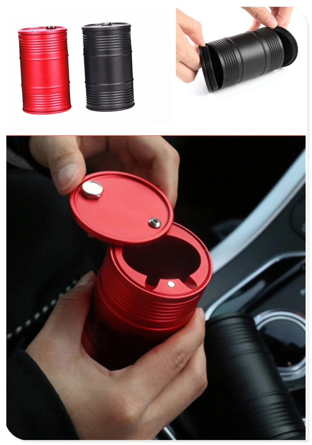 Auto parts aluminum alloy ashtray travel home office carrier for BMW 530Li 335i 750i 330i 325i 320si 630i