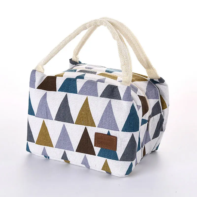 Переносная сумка для пикника на открытом воздухе Кемпинг Туризм узор Геометрическая Печать красочный треугольник тепловой Ланч-бокс еда изолированная сумка-холодильник