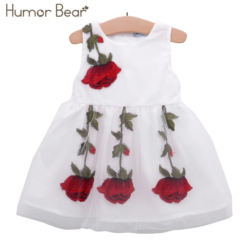 Humor Bear/платье для маленьких девочек; платье для дня рождения; кружевное свадебное платье принцессы с розами для малышей; Одежда для маленьких девочек; комбинезон для малышей