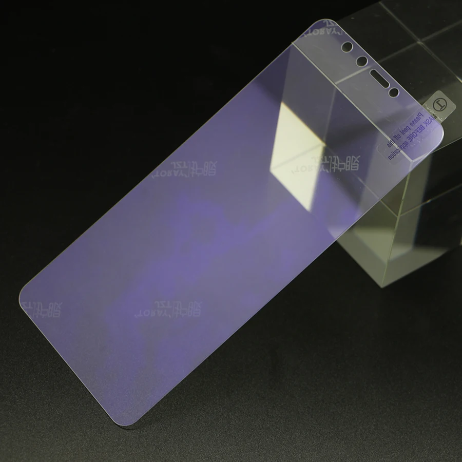 WOLFPSYCH 9 H синий фиолетовый свет закаленное Стекло для huawei Y9 2018 Экран протектор