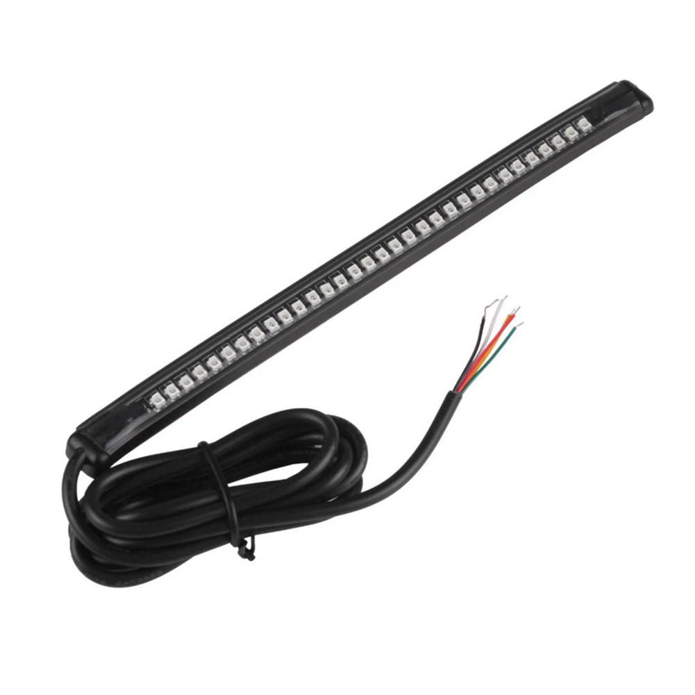 

32 SMD LED Integrated Motorcycle Brake Tail Light Turn Signal Lamp Strip 3M Tape