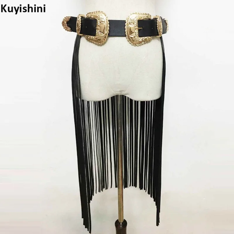 Buy New Fashion Ladies Pu Leather Tassels Belts Long