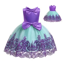 Летнее платье для маленьких девочек с открытой спиной и большим бантом кружевное платье-пачка для крещения для девочек на день рождения, свадьбу, одежда для малышей