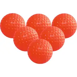 6 шт. мягкий эластичный Крытый Практика Мячи для гольфа обучение мячи для гольфа (красный)