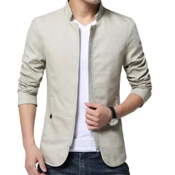 

2018 New Spring Autumn Men Casual Jacket Coat Men's Fashion Washed 100% Pure Cotton Brand-Clothing Jackets Male Coats