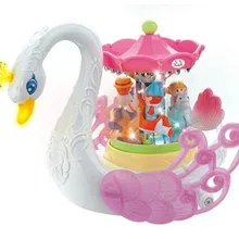 Детские игрушки Детские подарки электрическая музыкальная игрушка карусель фантазия Лебедь парк развлечений с музыкой Самая низкая цена