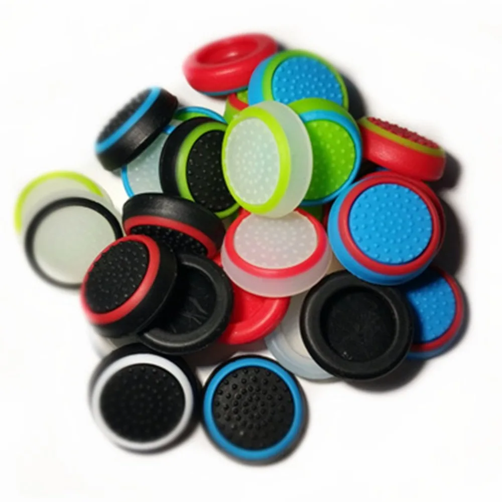 

16PCS Double Rocker Enhanced Raised Silicone Rubber Analog Stick Thumb Grips Joystick Cover Caps For Playstation 4 PS4 Xbox One