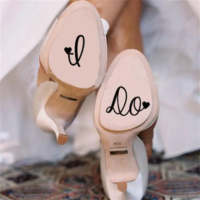 I Do Personalised Wedding Shoes Decal Vinyl Novelty Cute Stickers I Do Personalised Wedding Shoes Decal Vinyl Novelty Cute Stickers For Accessories Decor