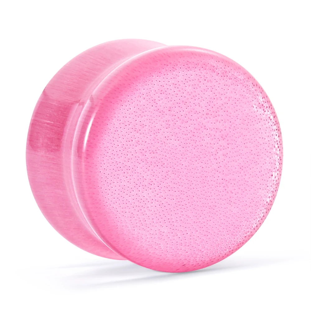 

JUNLOWPY Pink Blue Stone Saddle Plugs and Tunnels Ear Gauges Double Flared Earring Piercing Stretcher Expander Body jewelry 2pcs