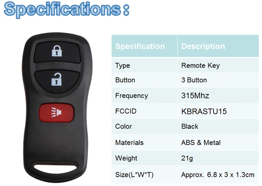 BHKEY 315 МГц дистанционный ключ автомобиля для Nissan KBRASTU15 для Nissan Altima Armada Maxima sentra 2002-2007 ключи автомобиля