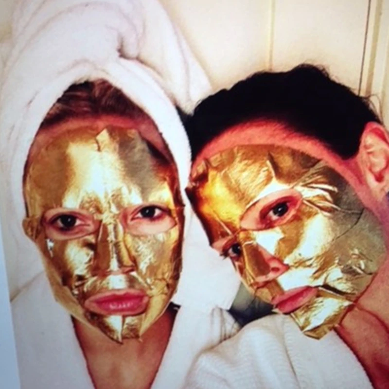 

New Gold Mask 12Pcs Skin Care Anti-wrinkle Whitening Hydration Face mask Soft and Thin Comfortable NOT Slippery