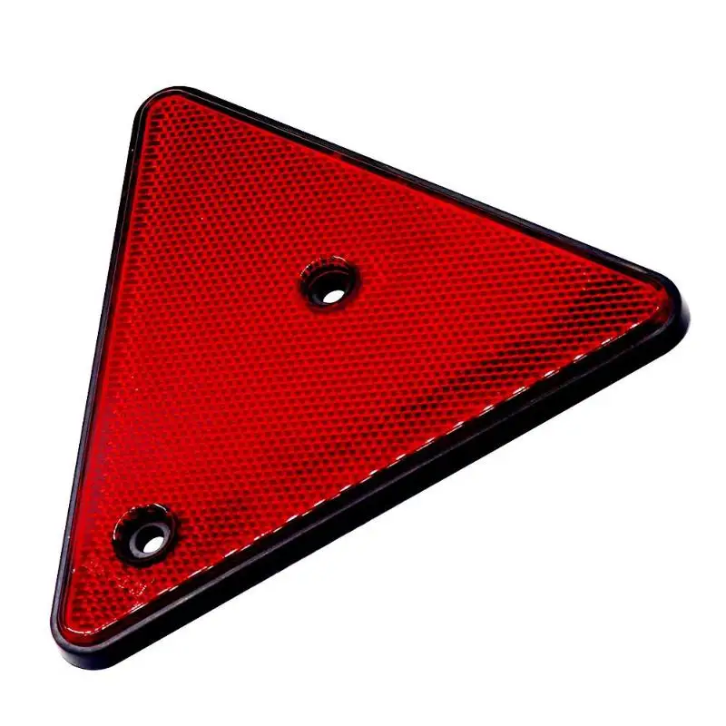 

VODOOL Triangular Red Reflector Screw Fit Rear Triangle Warning Board Reflective Strips Safety Marker For Truck Trailer Caravan