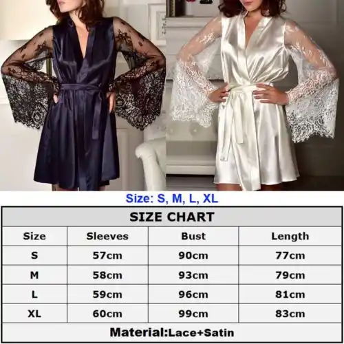 Satin Robe Size Chart