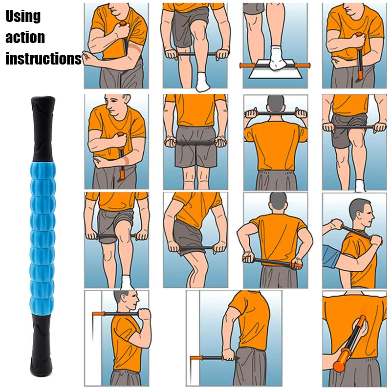 Валик для мышц палочка массаж тела роликовый массажер для тела с перцем чили для снятия боль в мышцах спазмы дропшиппинг DFA