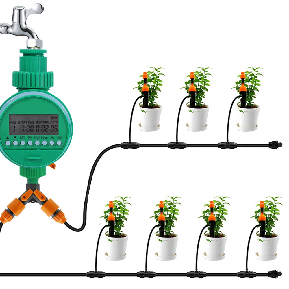 

Automatic Smart Irrigation Controller LCD Display Watering Timer Hose Faucet Timer Outdoor Waterproof Automatic On Off US UK